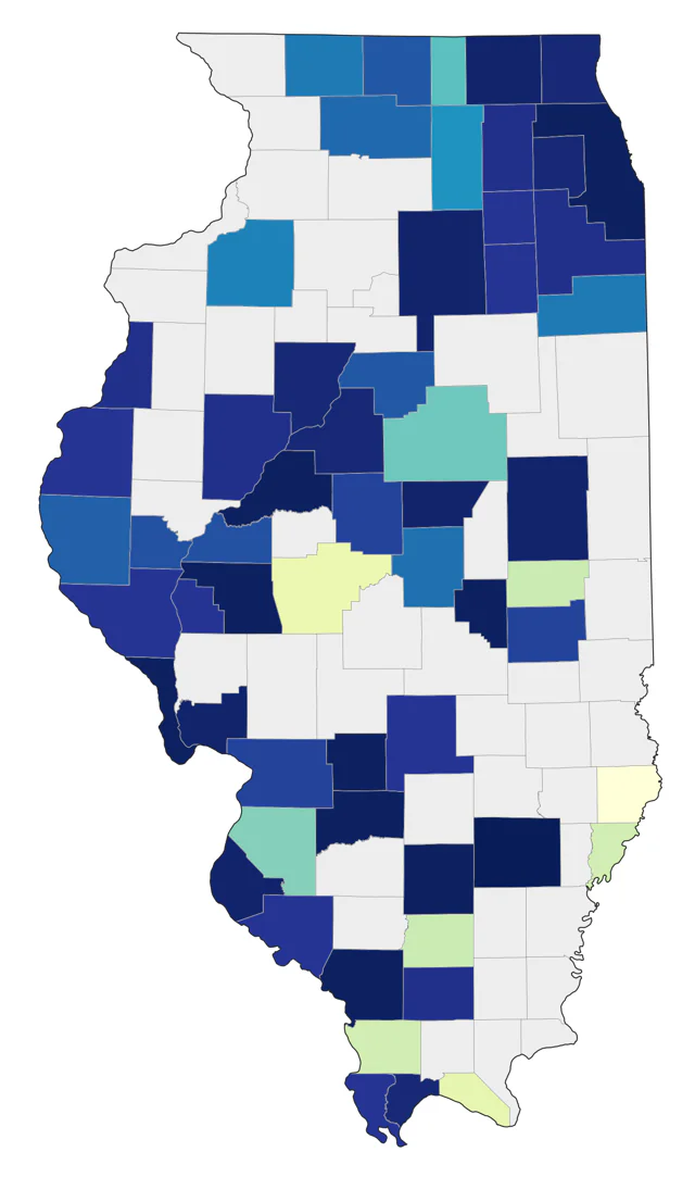 Western Sandpiper county map