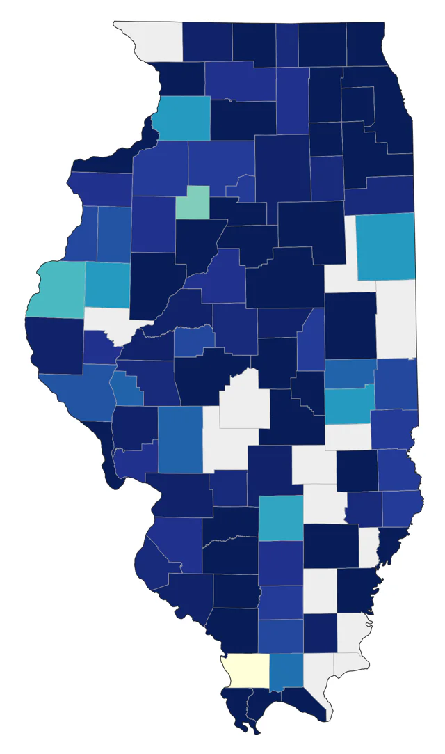 White-rumped Sandpiper county map