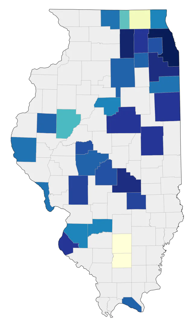 White-winged Dove county map
