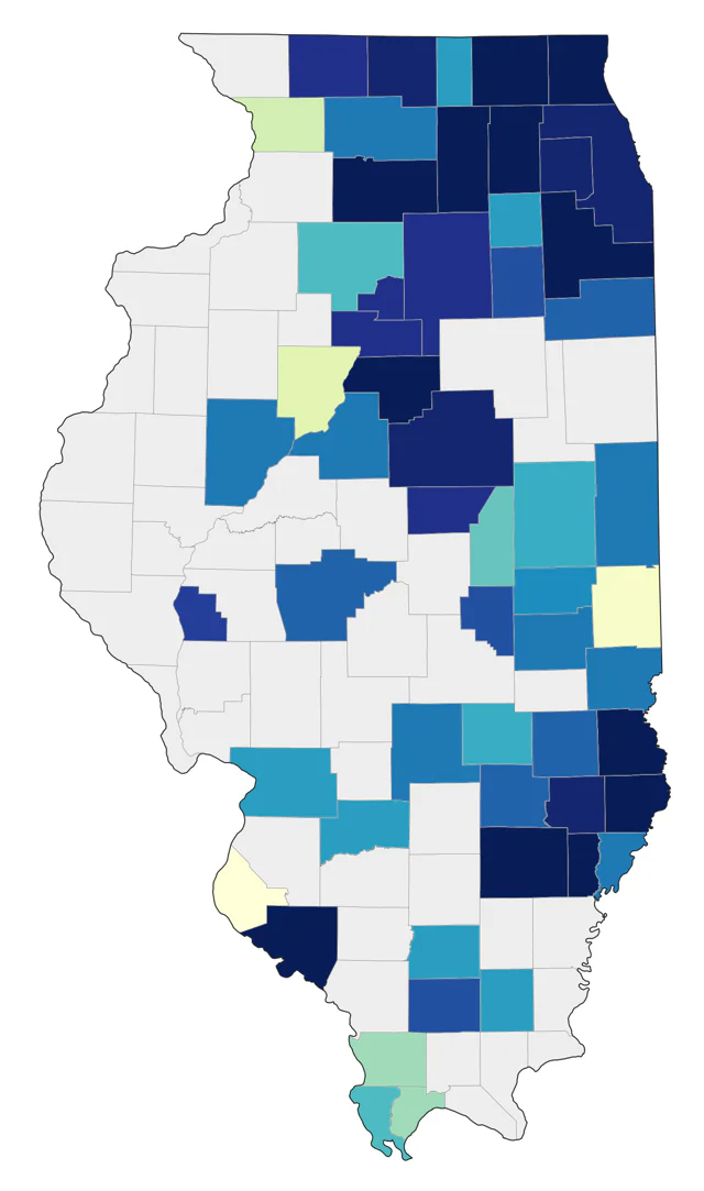 Whooping Crane county map
