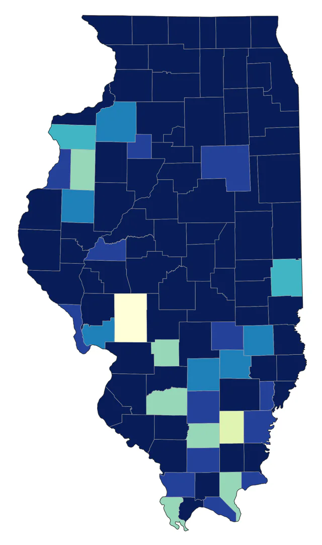 Willow Flycatcher county map