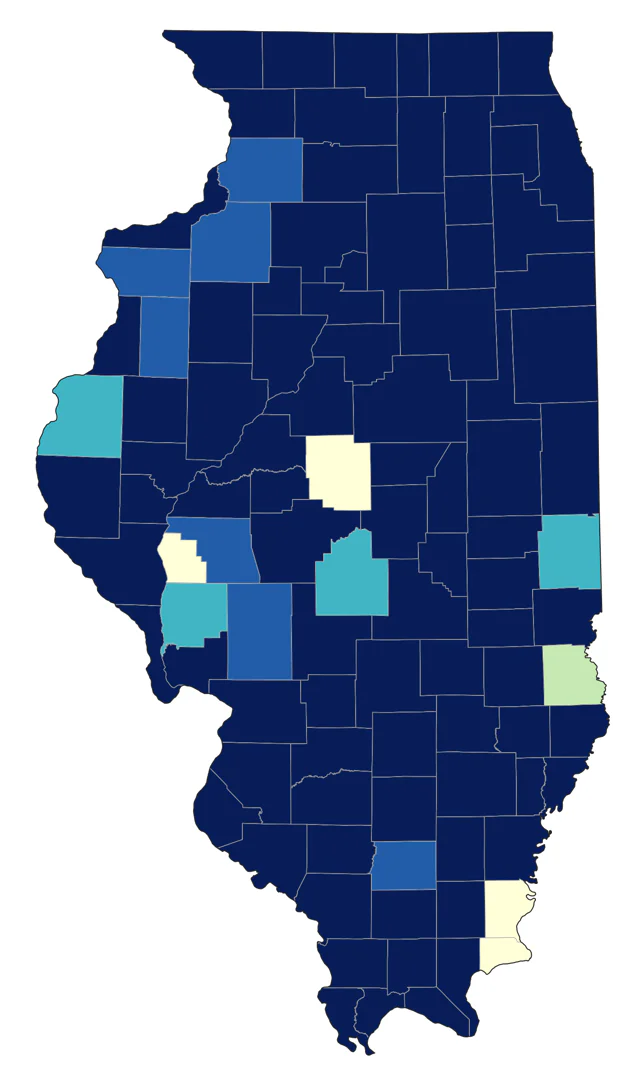 Wilson's Snipe county map
