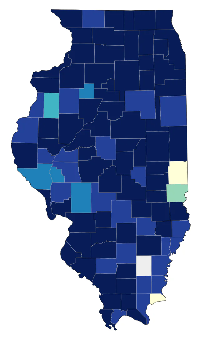 Wilson's Warbler county map