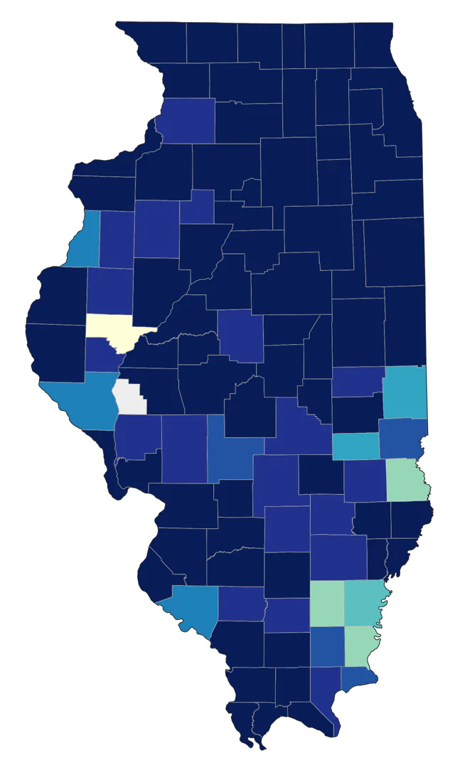 Winter Wren county map