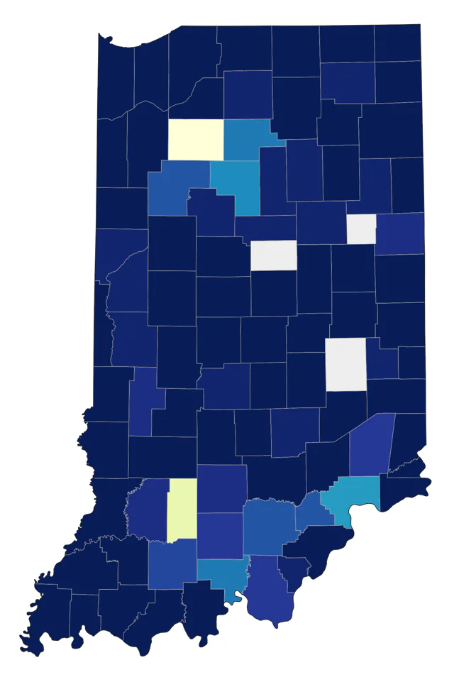 American Black Duck county map