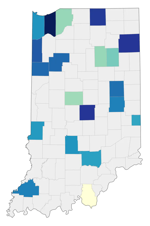 American Goshawk county map