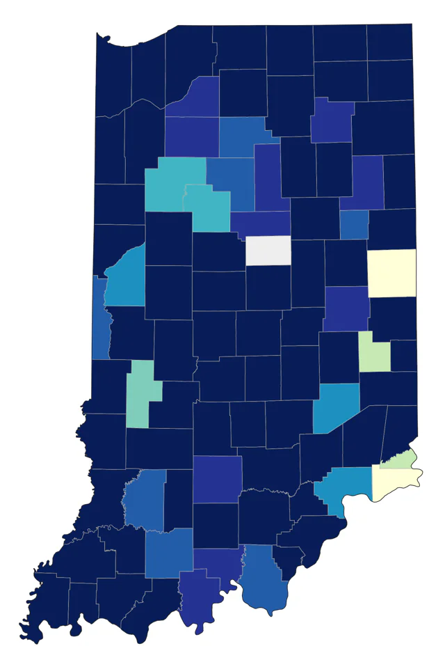 Bank Swallow county map