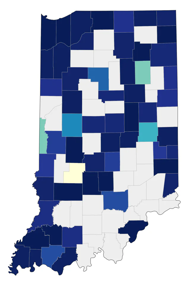 Black-bellied Plover county map