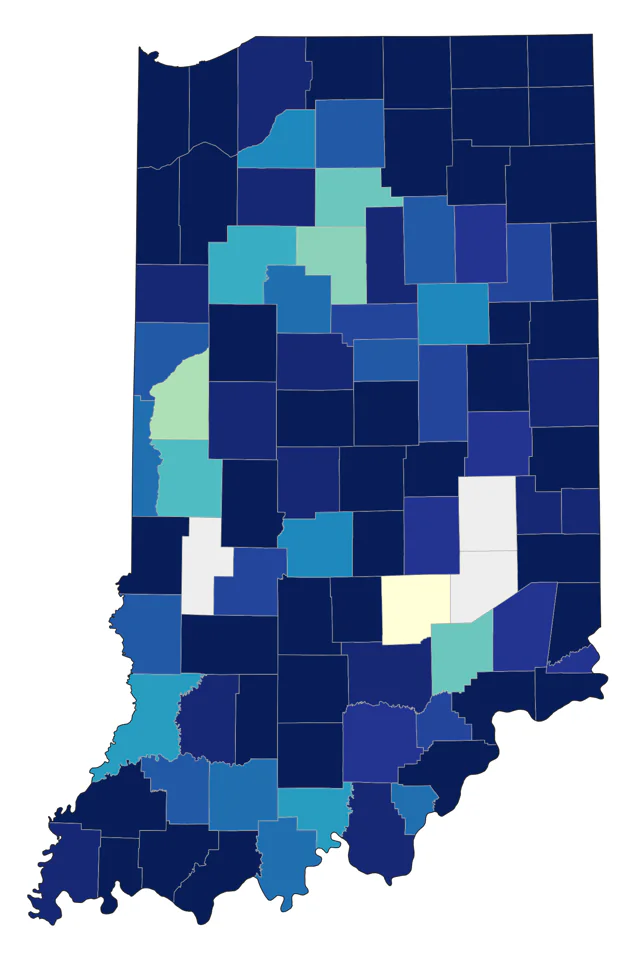 Black-billed Cuckoo county map