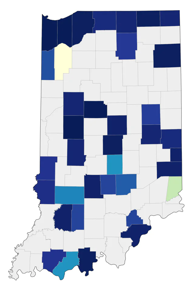 Black Scoter county map
