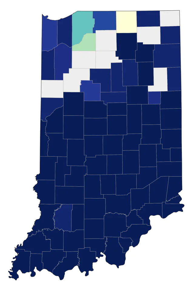Black Vulture county map