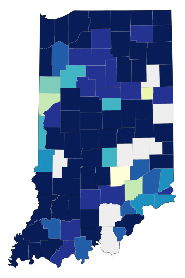 Bonaparte's Gull county map