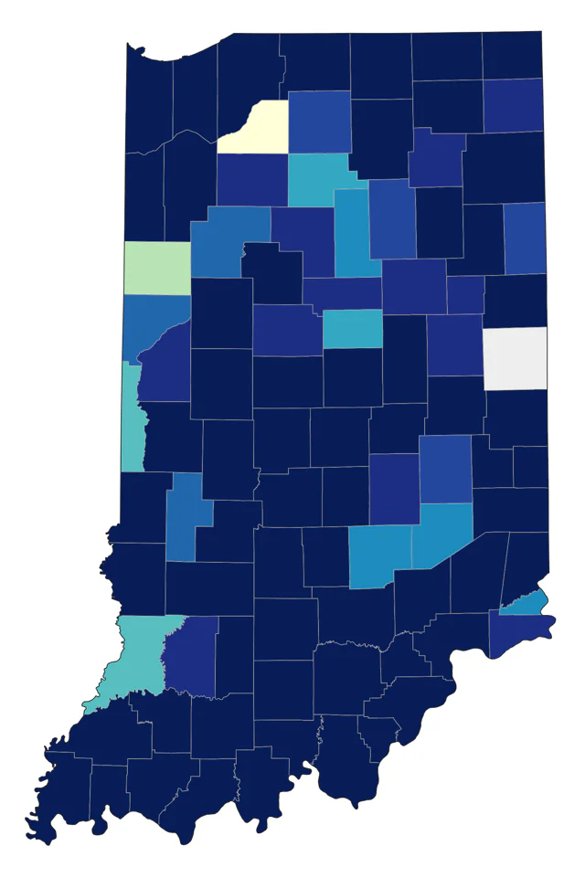 Broad-winged Hawk county map