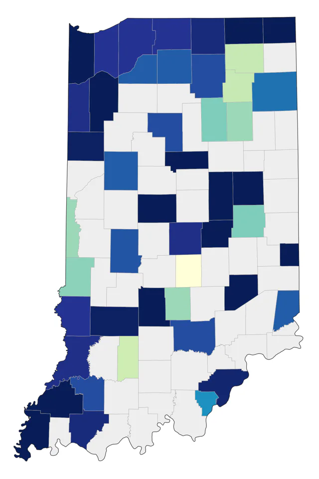 Buff-breasted Sandpiper county map