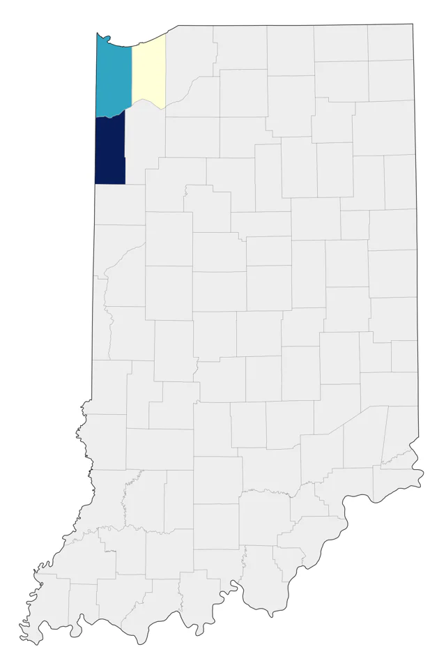 Burrowing Owl county map