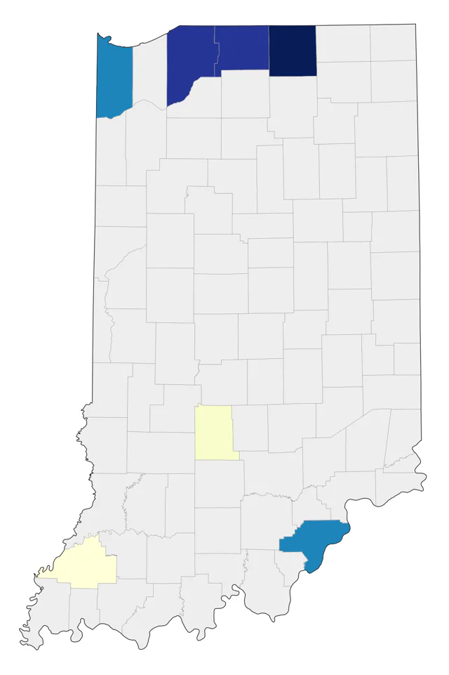 California Gull county map