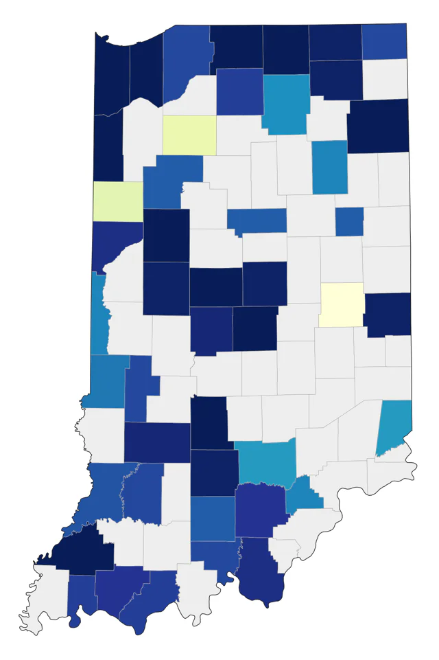Clay-colored Sparrow county map