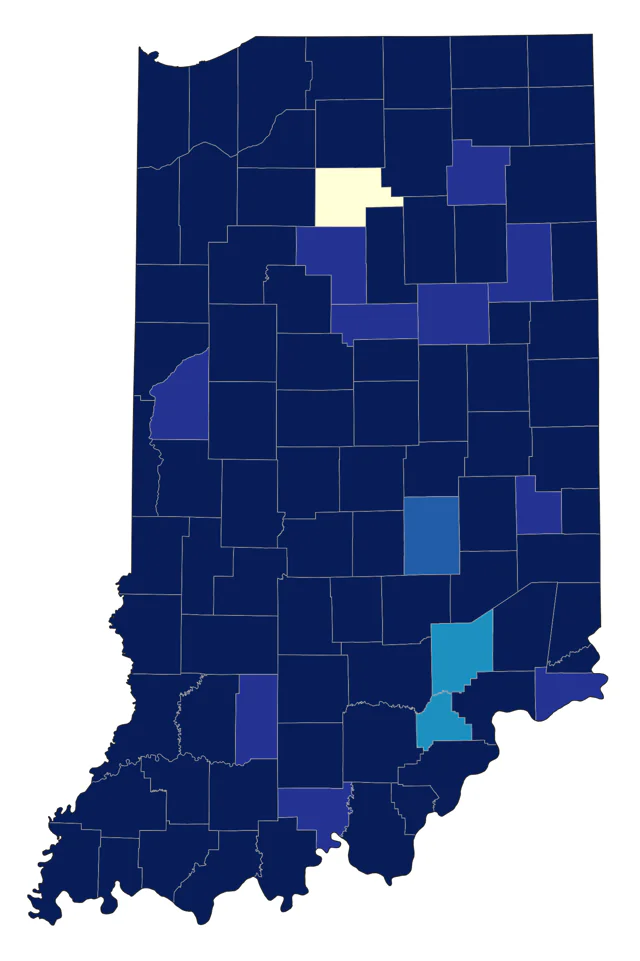 Cliff Swallow county map