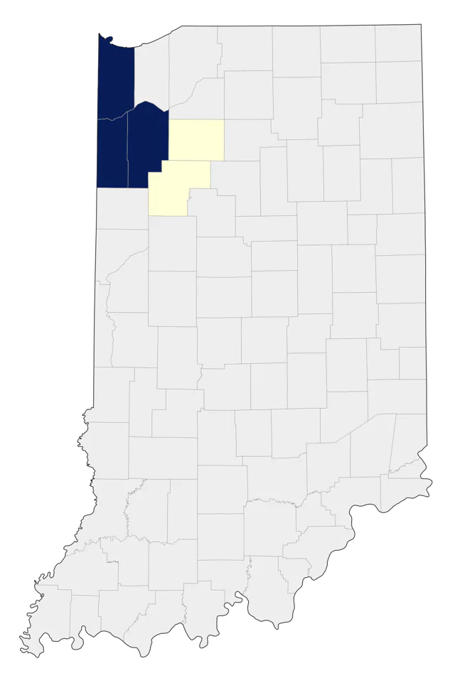 Common Crane county map