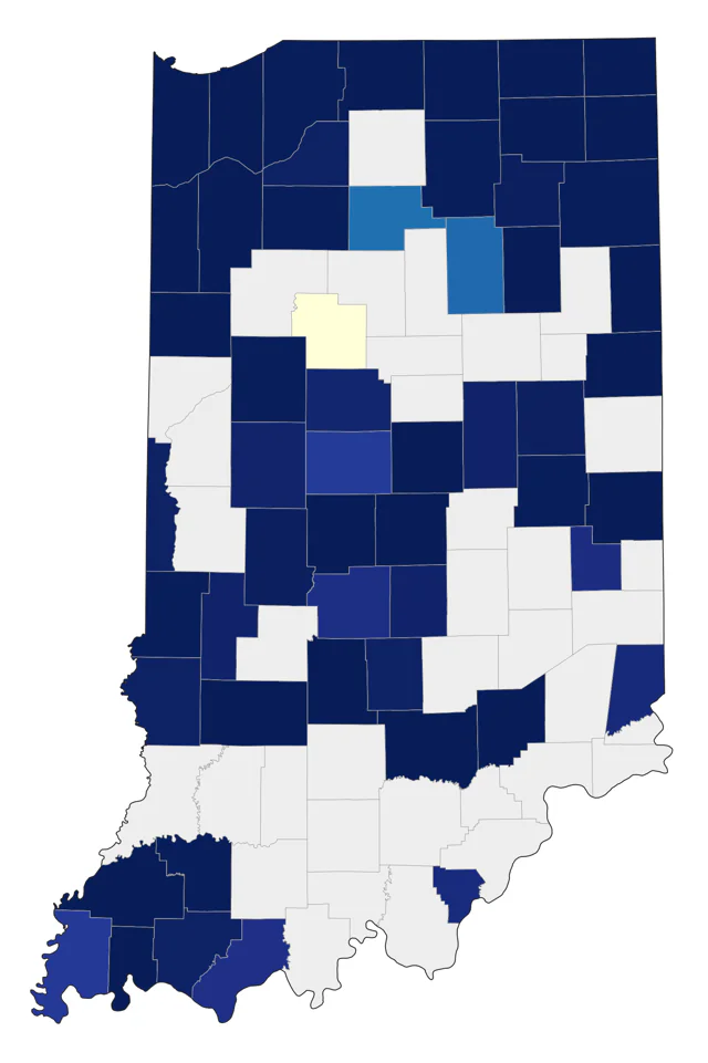 Common Gallinule county map