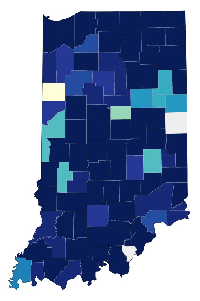 Common Loon county map