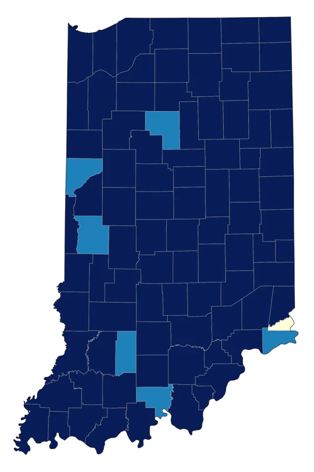 Cooper's Hawk county map