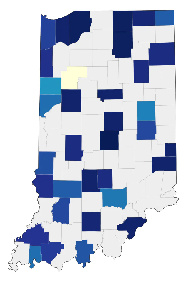 Eared Grebe county map