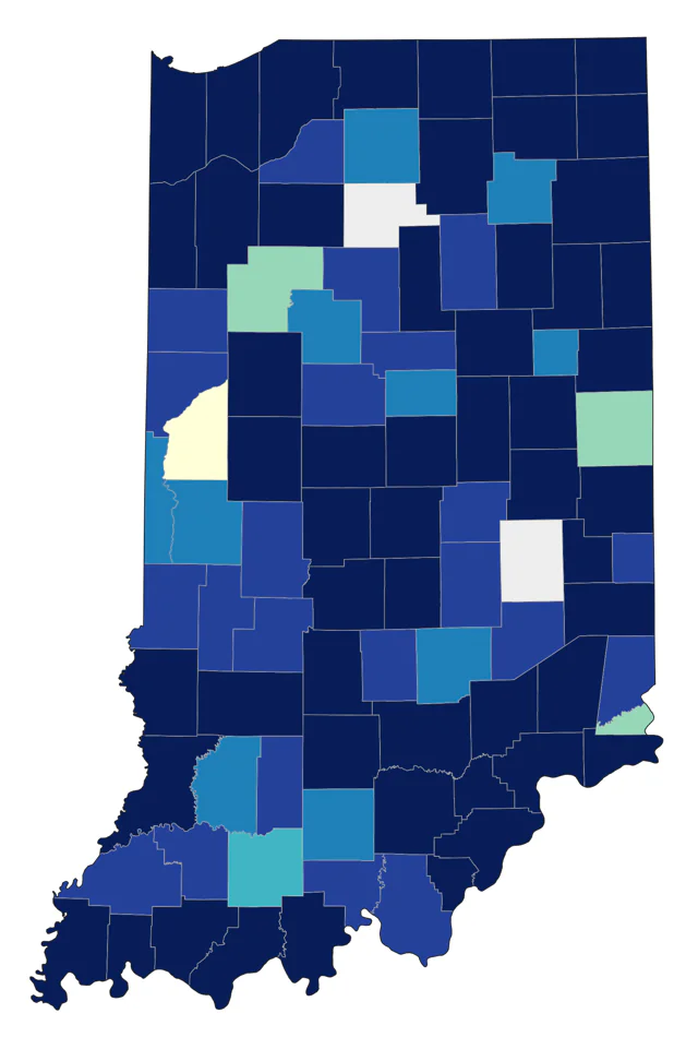Eastern Screech-Owl county map