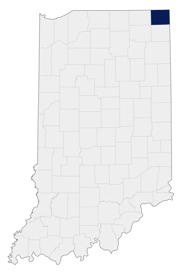 European Greenfinch county map