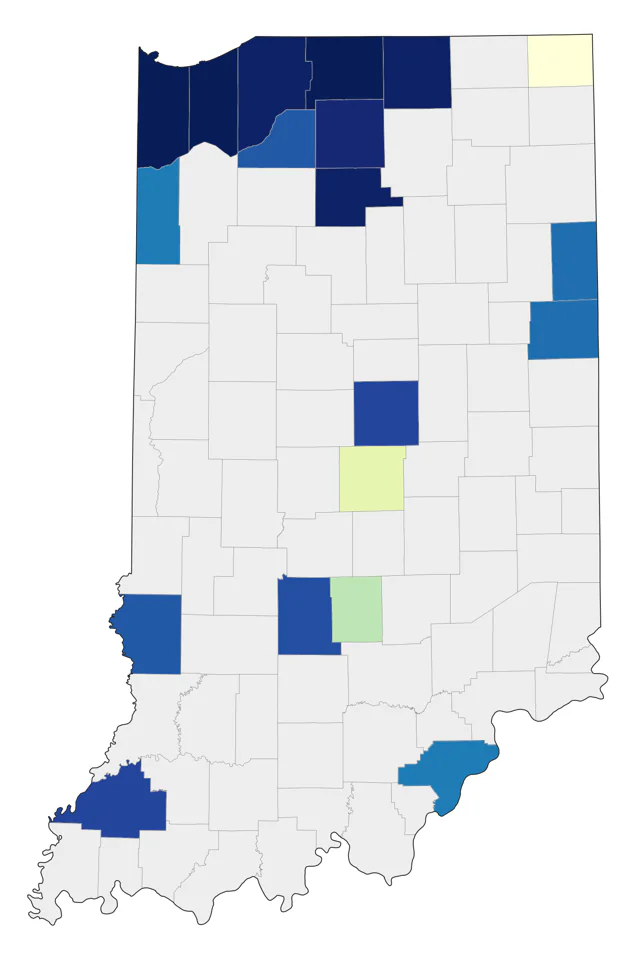 Glaucous Gull county map