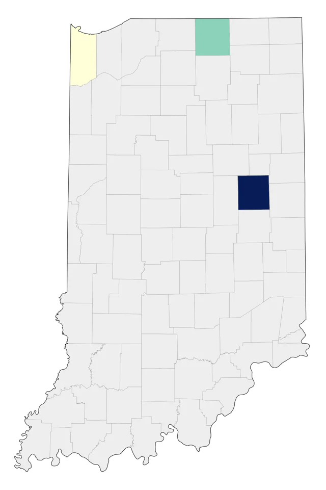 Gray Partridge county map