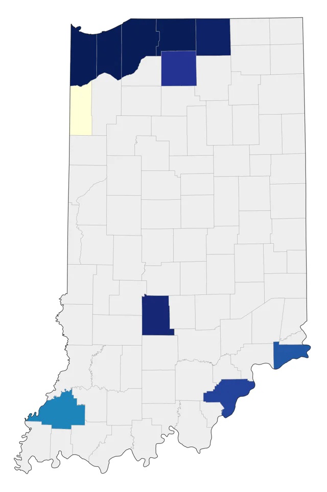 Great Black-backed Gull county map