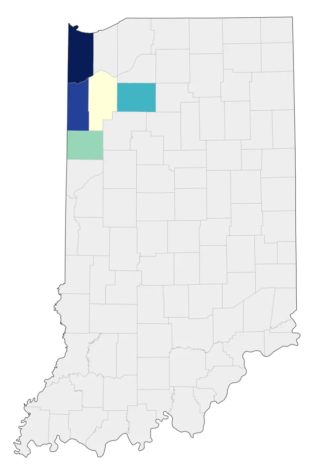 Greater Prairie-Chicken county map