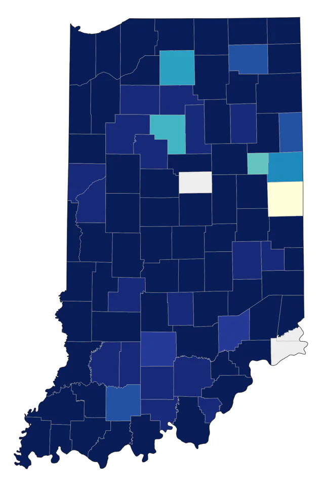 Greater White-fronted Goose county map