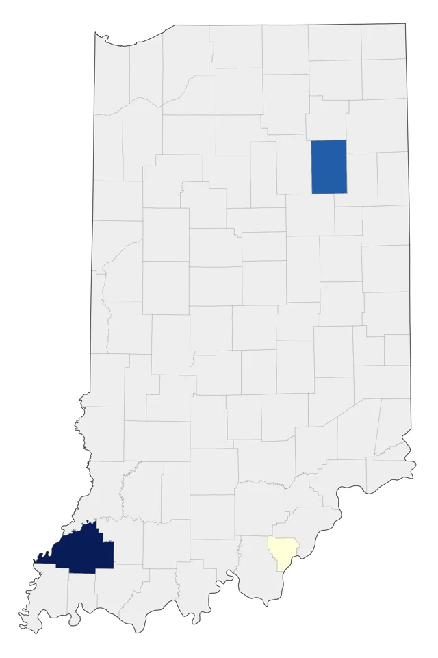 Green-tailed Towhee county map