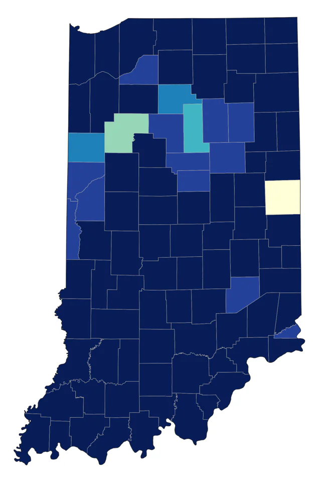 Hermit Thrush county map
