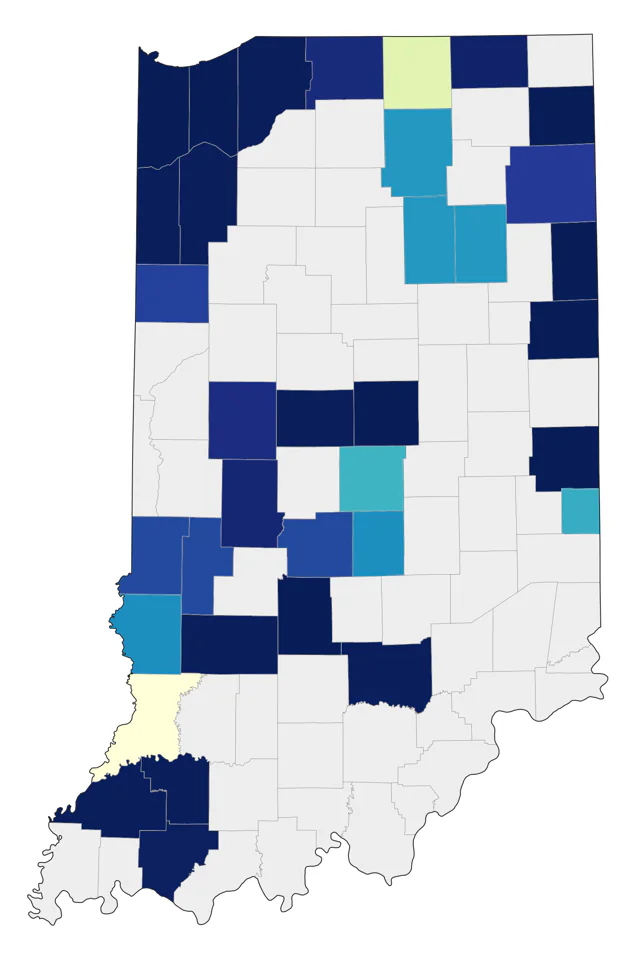 King Rail county map