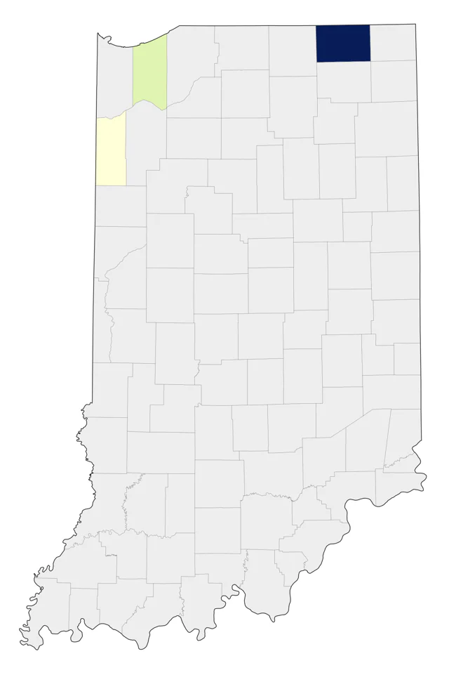 Lark Bunting county map