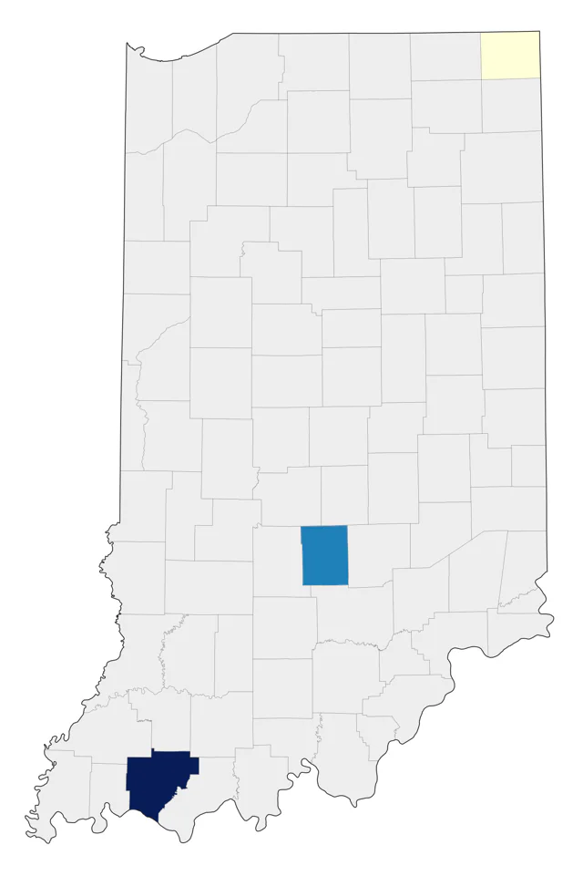 Mandarin Duck county map