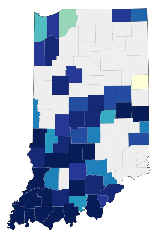 Mississippi Kite county map