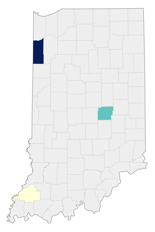 Mottled Duck county map