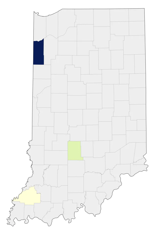 Mountain Bluebird county map