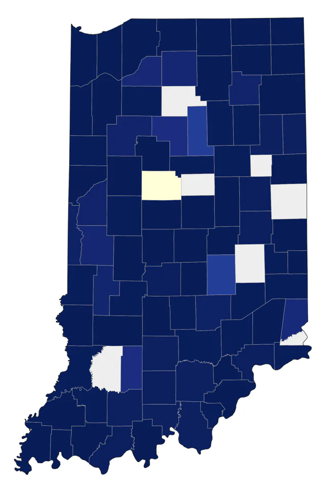 Mourning Warbler county map