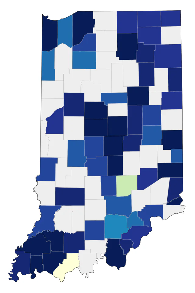 Muscovy Duck county map