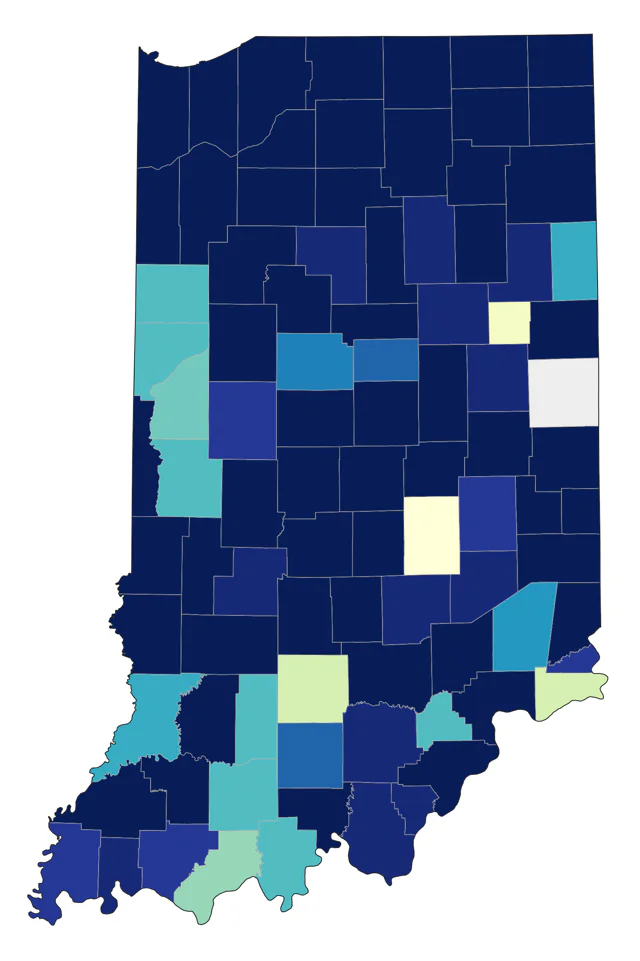 Mute Swan county map
