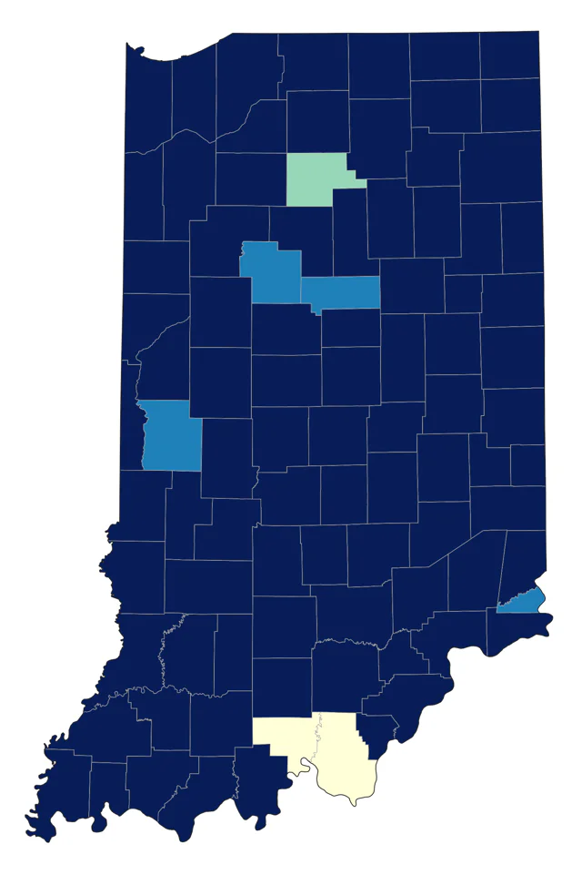 Northern Harrier county map