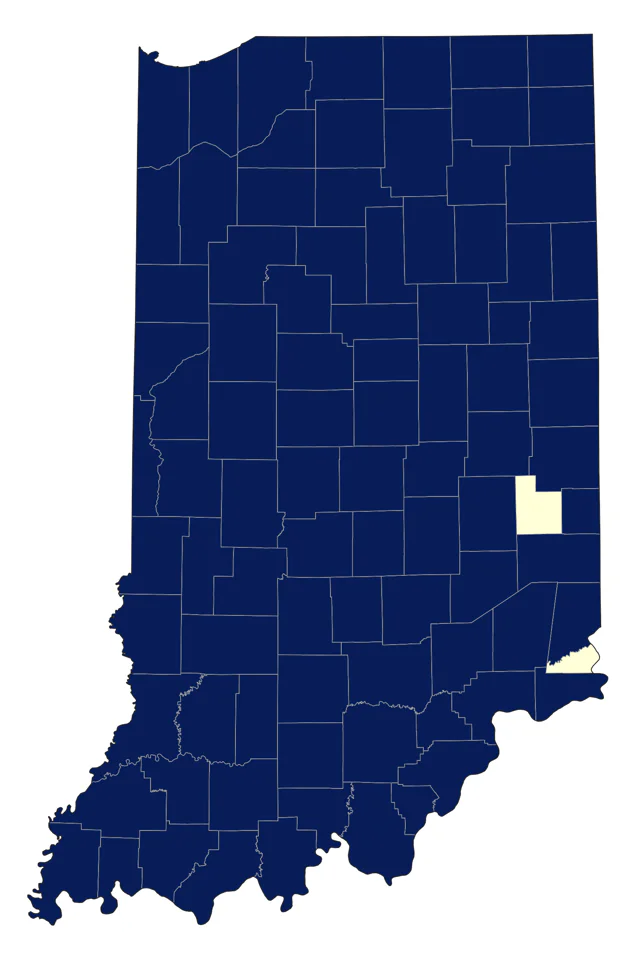 Northern Rough-winged Swallow county map