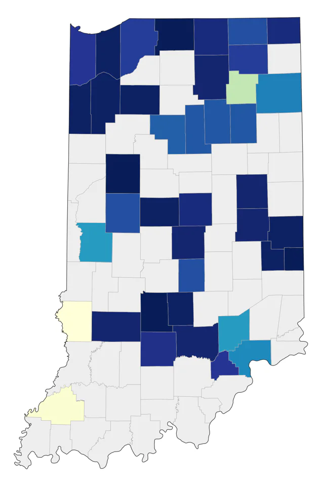 Northern Saw-whet Owl county map
