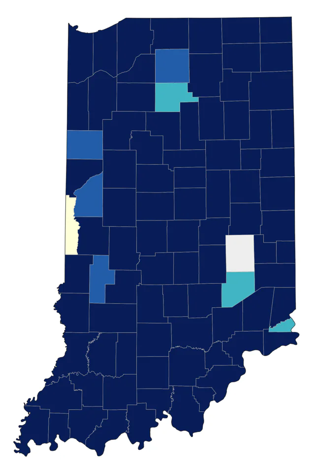 Ovenbird county map