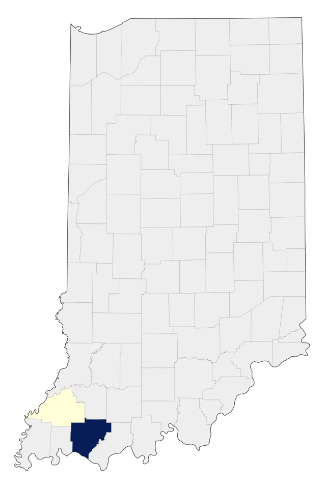 Painted Bunting county map